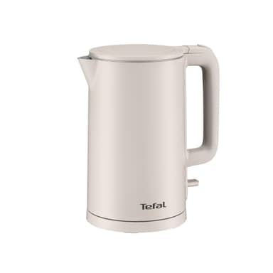 Tefal, Bouilloire électrique Thermo Protect, Parois froides, intérieur inox, 1 500 W, Gris clair, KO140BE0