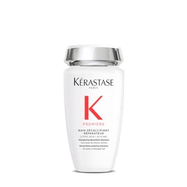 KERASTASE Première - Bain Décalcifiant Réparateur - Shampoing Professionnel - +73 % de Brillance - +93 % de Force - Cheveux Secs & Abîmés - 250 ml