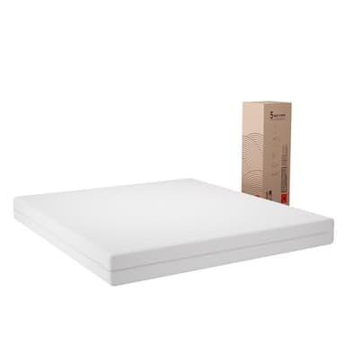 Novilla Matelas 140x200 cm, Hauteur de 16 cm, avec Housse Amovible, Matelas en Mousse à 7 Zones