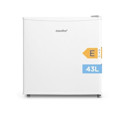 Comfee' RCD50WH2(E) Mini Réfrigérateur/Glacière 43L avec Compartiment Congélateur/Petit Réfrigérateur pour Chambre et Bureau/Refroidissement Rapide dans le Refroidisseur/Contrôle de Température/Blanc