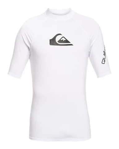 Quiksilver Homme All Time - Lycra Manches Courtes Combinaison De Soleil, Blanc, L EU
