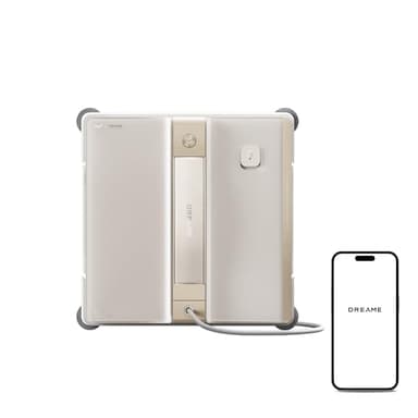 dreame C1 Robot Laveur de Vitres, Puissance d'Aspiration de 5 500 Pa, Protection et Sécurité Fiables, Technologie CornerClean, Nettoyage Humide Minutieux, Technologie à Double Jet