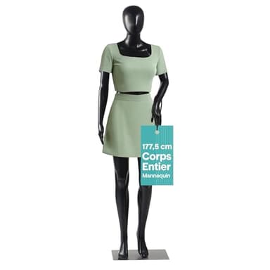 SereneLife Mannequin Féminin Premium, 175cm de Hauteur, Réaliste, Membres Flexibles, Tête Pivotante, Corps Détachable, Base Métallique Résistante