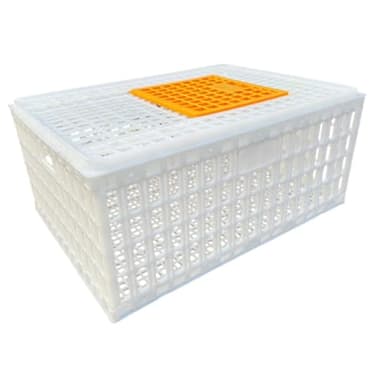 FewNvWa Boîte de Transport pour Poules et volailles, Blanc Hauteur 33cm
