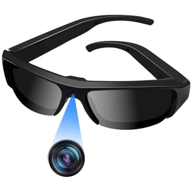 Tebetu Lunettes Caméra HD1080P, Caméra d'action avec Lunettes de Soleil, Enregistreur Vidéo de Lunettes avec Carte Micro SD de 16 Go pour Le Camping, la pêche et d'autres activités de Plein air