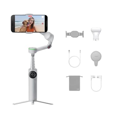 Insta360 Flow 2 Pro Pack créateur Gris - Premier stabilisateur IA pour téléphone avec Apple DockKit, Suivi panoramique 360, Inclinaison Libre, trépied et Perche à Selfie, Portable pour vlog/Voyage