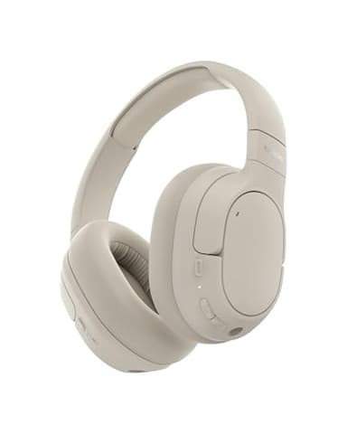 Belkin SoundForm Isolate Casque Bluetooth sans Fil avec ANC Hybride (casque audio à réduction de bruit, 60 h de lecture, basses profondes, oreillettes CloudCushion, utilisation en déplacement) - beige