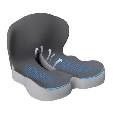 Coussin ergonomique de siège en mousse mémoire, pour le bureau, la voiture, les chaises de jeux et de salle à manger, la sciatique, le soulagement de la douleur de l'os queue et du coccyx, le soutien