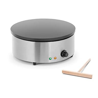 Royal Catering Crêpière Ronde Electrique RCEC-3000-R (40x40x16cm, 3.000W, diamètre de la plaque chauffante 40cm, plaque : fonte avec revêtement en émail)