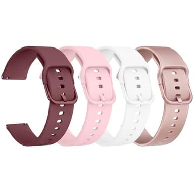 Mugust 3Pack Bracelets de Montres Silicone 20mm 22mm, Remplacement Dégagement Rapide pour Femme Homme (20mm, Pack A)