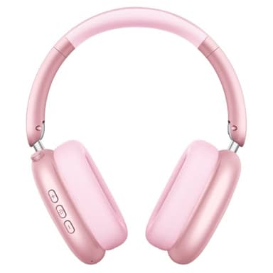 Wentronic Y01 Casque antibruit, Casque sans Fil Circum-auriculaire, Bluetooth 5.3, Son Hi-Res, 48h d’autonomie, Pliable, avec Micro pour iOS/Android/PC – Rose