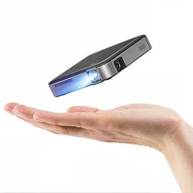 Videoprojecteur Pocket, Mini videoprojecteur DLP Compatible avec la Recharge inversée, Projecteur Video Ultra-Court Compatible Full HD 1080p, Mini Home cinéma retroprojecteur Silencieux HDMI/TV Stick