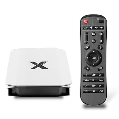 Boîtier Multimédia Android TV ; Prise en Charge de la Lecture 4K HDR, 4 Go de RAM 32 Go de ROM, HEVC MAIN10 H.265, Divertissement en Ligne, Smart TV Box 2,4 GHz/5 GHz Double Bande Wi-FI Bluetooth