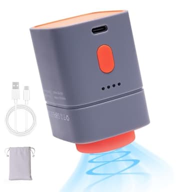 Pompe à Vide Portative sans Fil pour Sacs - 4500 PA, 25W, 1800mAh, USB-C, Compacte et Puissante (Gris/Orange) pour Voyage et Rangement Maison
