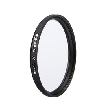 Amazon Basics 58 mm Filtre de Protection UV Circulaire pour des Images Plus Nettes, Protège Contre la Poussière, la Saleté et les Rayures