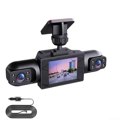 Caméra embarquée de voiture à vue complète à 360°, 4K UHD avant et arrière latérale 1080p, avec détection de mouvement, prend en charge l'enregistrement de vélo, caméra de surveillance intelligente de