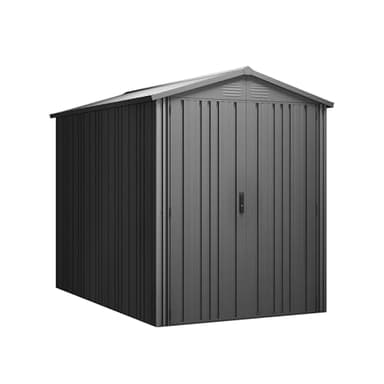 Hoggar - Abri de Jardin métal Pioneer Y50 – Structure autoportante - Portes renforcées - Serrure avec clé Incluse - Piliers en V - Plafond Robuste - Cabane extérieur 168x256x200cm – 4,30m2