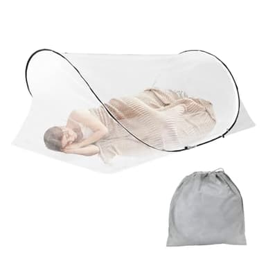 BigKing Moustiquaire de Voyage Pop Up - Légère et Pliable - pour Le Camping, Les Voyages et la Maison - Protection à 360° avec Fermeture éclair - Montage Facile et Respirante