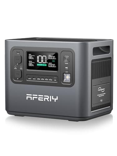 AFERIY Generateur Electrique Portable 2400W, Génerateur Électrique 2048Wh avec Batterie LFP, Charge Rapide en 1,7H, Sortie 220V-240V, UPS, Générateur Solaire pour Maison/Camping, Garantie 7 Ans