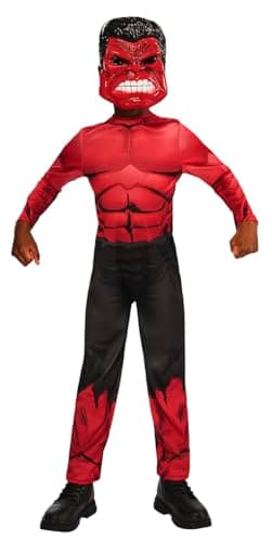 Rubies Déguisement de super-héros officiel Marvel Red Hulk pour enfant, taille 5-6 ans