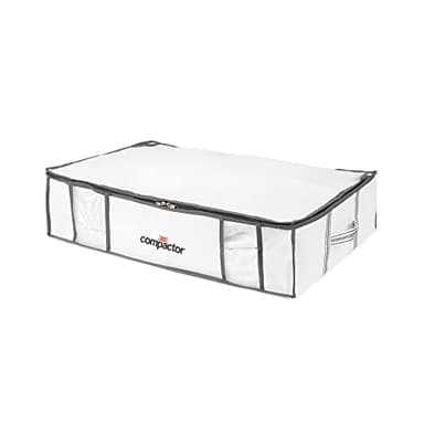 Compactor – Housse de rangement sous vide format extra plat Taille L – Grande capacité - Rangement couettes vêtements et oreillers – Rangement dessous de lit