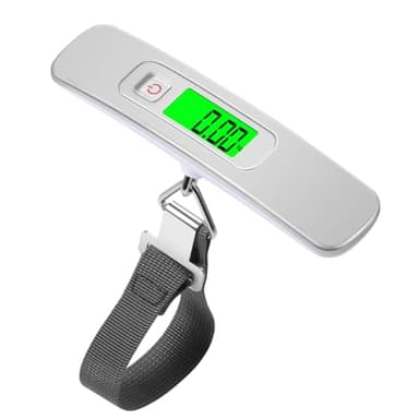 Blendura Pèse Bagage Electronique, Balance Portable Pese Valise de Voyage, Fonction Tare MAX 50 kg/ 110lb pour Voyage Blanc(Batterie installée dans le compartiment à batterie)