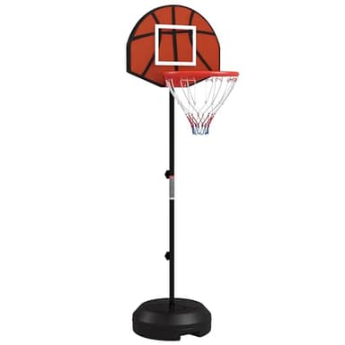 SPORTNOW Panier de Basket-Ball 2 en 1 avec Hauteur réglable 129 cm et 179 cm et Jeu de fléchettes magnétique