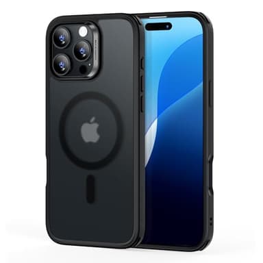 ESR Coque pour iPhone 16 Pro Max, Compatible avec MagSafe, Protection Antichoc de Qualité Militaire, Coque de Téléphone Magnétique pour iPhone 16 Pro Max, Coque Hybride Classic (HaloLock), Noir Givré