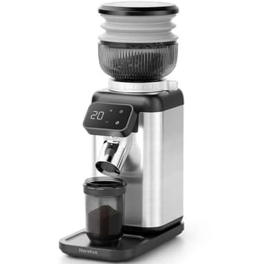 Neretva Moulin à Café Électrique, Professionnel Meules Coniques Moulin à Café avec 40 Réglages Broyeur cafe grain Uniformité & Anti Statique & Résidus pour Espresso/French Press/Filtre a Cafe/Moka