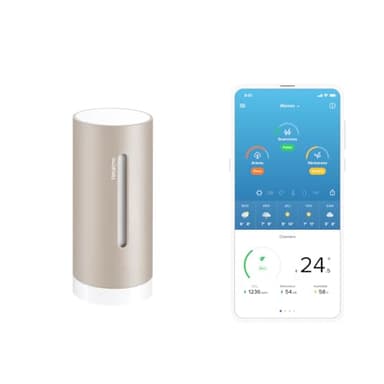 Netatmo Module Additionnel Intérieur pour Netatmo Station Météo, Surveillance de la température, de l’humidité et de la qualité de l’air (CO2), NIM-S-WW, Accéssoire, Sable