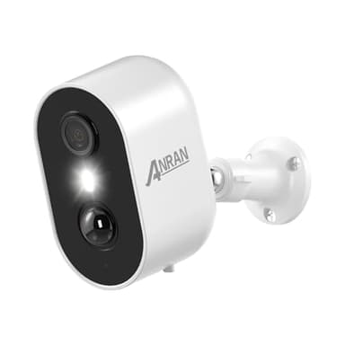 ANRAN 2K Caméra Surveillance WiFi sans Fil Batterie, Extérieure/Intérieure, Audio Bidirectionnel, Vision Nocturne Couleur, Sirène d'alarme, Audio Bidirectionnel, PIR Alerte Instantanée, Alexa