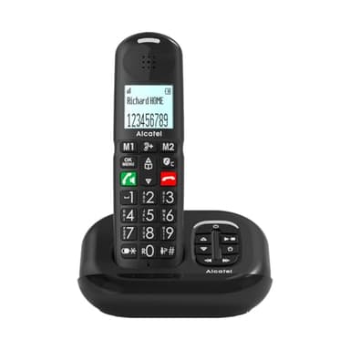 ALCATEL XL685 Voice - Téléphone Fixe sans Fil DECT Senior Format XL avec Répondeur - Écran Haute lisibilité - Grandes Touches - Audio Boost - Mains Libres - Blocage des Appels - Noir