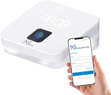 NGTeco Pointeuse Cloud - TC4 avec Empreinte Digitale pour Les Petites Entreprises Dispositif de Pointage Biométrique avec Règles Personnalisables, contrôle à Distance Via app iOS/Android.