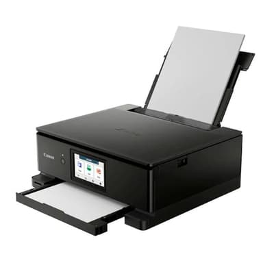 Canon PIXMA TS8750 Imprimante Photo et bureautique Multifonction Copie Jet d'encre Couleur WiFi Recto-Verso et Scanner, 6 Cartouches séparées, Noir
