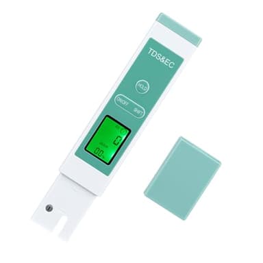 Tolesum 4 en 1 Testeur de Qualité de l'Eau, TDS/EC/Température (C°/F°), Compteur Numérique Précis avec Indicateur Emoji et Écran Rétroéclairé, pour Eau Potable, Hydroponie, Aquarium et Piscine