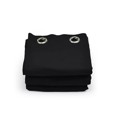 ACOUSPANEL Rideau Acoustique en Tissu Opaque Anti-Bruit, Dimensions 2,95x3m, Coton Ignifuge Scénique 300g, Couleur Noir