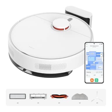 XIAOMI Robot Vacuum S40C : aspirateur et serpillière 2-en-1, Suction 5000 Pa, Navigation Intelligente LDS, Recharge Automatique, Fonctionne sur Tapis à Poils Courts et sols durs.