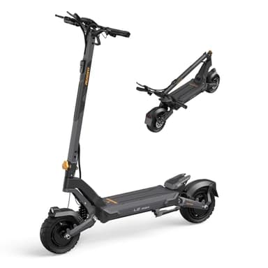 Ausom L2 Max Moteur Arrière Trottinette électrique, Scooter Électrique Tout-Terrain pour Adultes, 90km Autonomie, Moteur 1000W Puissant, Suspension Double, 130kg Capacité, Pneus 10" Anti-Crevaison