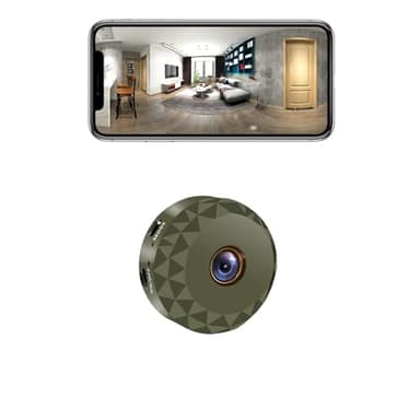 qoiq Camera Espion WiFi 1080P Mini Caméra de Surveillance Interieur/extérieur sans Fil avec Enregistrement Camera Espion a Distance Discrete Enregistreur Spy Cam Detecteur Mouvement (Yellow Grey)