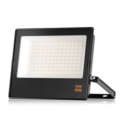 Novapollo Projecteur LED Extérieur 100W 8150LM Ultra Lumineux, 6500K Blanc Froid, IP66 Étanche Antipoussière, Spot Extérieur pour Jardin/Cour/Garage/Allée/Atelier/Couloir, Éclairage Sécurité