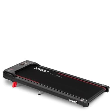 FITFIU Fitness MC-60 Tapis de Marche avec Inclinaison 9%, Vitesse Jusqu’à 6 km/h 750W, Design Compact Connexion APP et Télécommande, Walking Pad avec Roues pour Marcher à la Maison