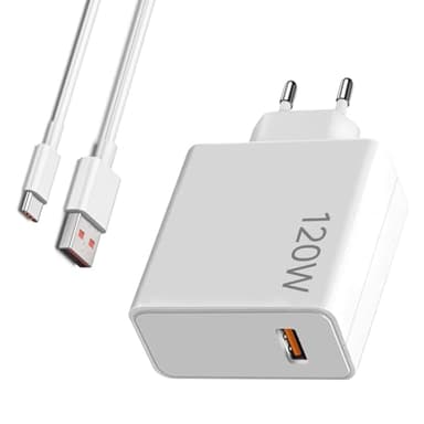120w Chargeur Rapide avec 6A Câble USB C Compatible avec Redmi Note 13 P ro+/12 Pro+/11 Pr o+/Xiaomi 14 Ultra/14T/13 Lite/13T /13 Pro/13/12X/12/11T /POCO X7 Pro/X6/F6/F6 Pro/Pad 6/Pad 7