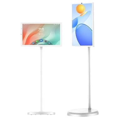 Cashwise Téléviseur Intelligent Portable 24 Pouces avec écran Tactile, téléviseur Roulant sur roulettes, Batterie intégrée 10 000 mAh 6+64G