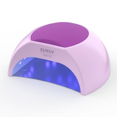 SUNUV Lampe LED Ongle, Lampe UV Vernis Semi Permanent, Base Amovible, Séchage Rapide, 4 Minuterie, Lampe à Ongles UV LED pour Toutes les Gels SUN2C Purple
