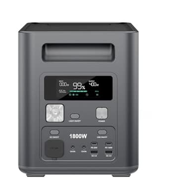 AFERIY 1800W 1024Wh Station Électrique Portable, P180 Générateur Électrique Solaire, Recharge Rapide 0-90% en 60 Min, 220V-240V, Batterie Nomade LiFePO4 avec UPS, BMS, pour Camping, Routier, Vacances