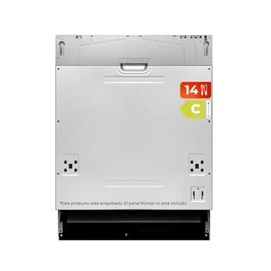 EVVO Lave-vaisselle intégré Di.2 Pro, 60 cm, capacité 14 couverts, témoin lumineux fin programme, programme rapide 30 minutes, 8 programmes, plateau supérieur réglable, programme moyen charge