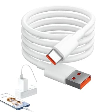 Quvxzy 120W 6A 2M Câble Charge Rapide pour Redmi Note 14 13 12 Pro+ 5G Poco X7 X6 Pro F7 F6,Cable Charge Rapide USB C pour mi 15 15 Ultra 14T Pro 13T 12T 11T Pro