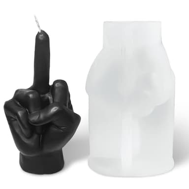 NICAVKIT Grand Moule en Silicone pour Bougie en Forme de Doigts - Kit de Fabrication Artisanale - Moules en Résine pour Travaux Manuels, Ornements, Fondants