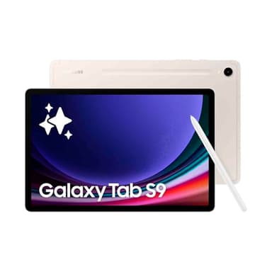 Samsung Galaxy Tab S9 Tablette avec Galaxy AI, Android, 11" 128Go de Stockage, Lecteur MicroSD, Wifi, S Pen Inclus, Crème, Exclusivité Amazon Version FR