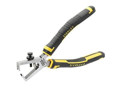 Stanley 0-89-873 max Steel Pince À Dénuder 160 mm Gamme Fatmax - Fabriqués en France - Vis de Réglage - Acier Trempé - Poignée Bi matière - Conforme Aux Normes DIN 5745 et NF E 73-102